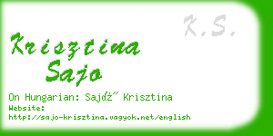 krisztina sajo business card